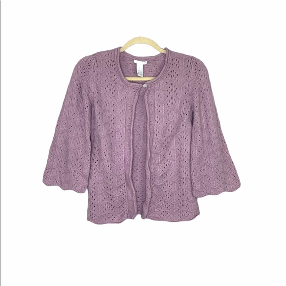 Tweeds Sweaters - Tweeds blush pink 1 button cardigan S wool angora